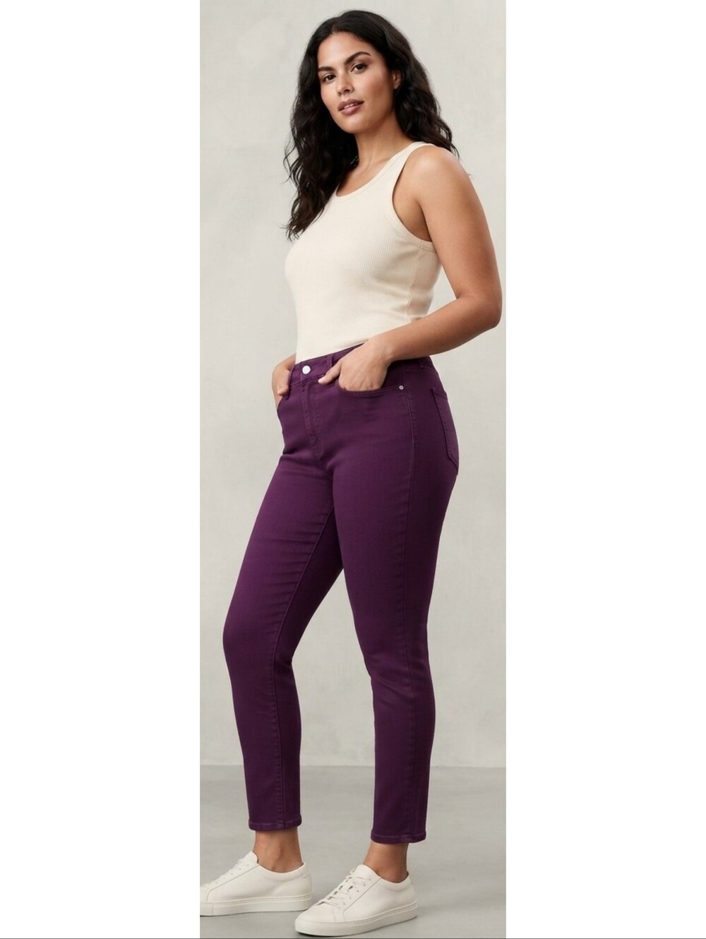 Talbots Flawless High Waist Ankle Jeggings Purple Size 4P